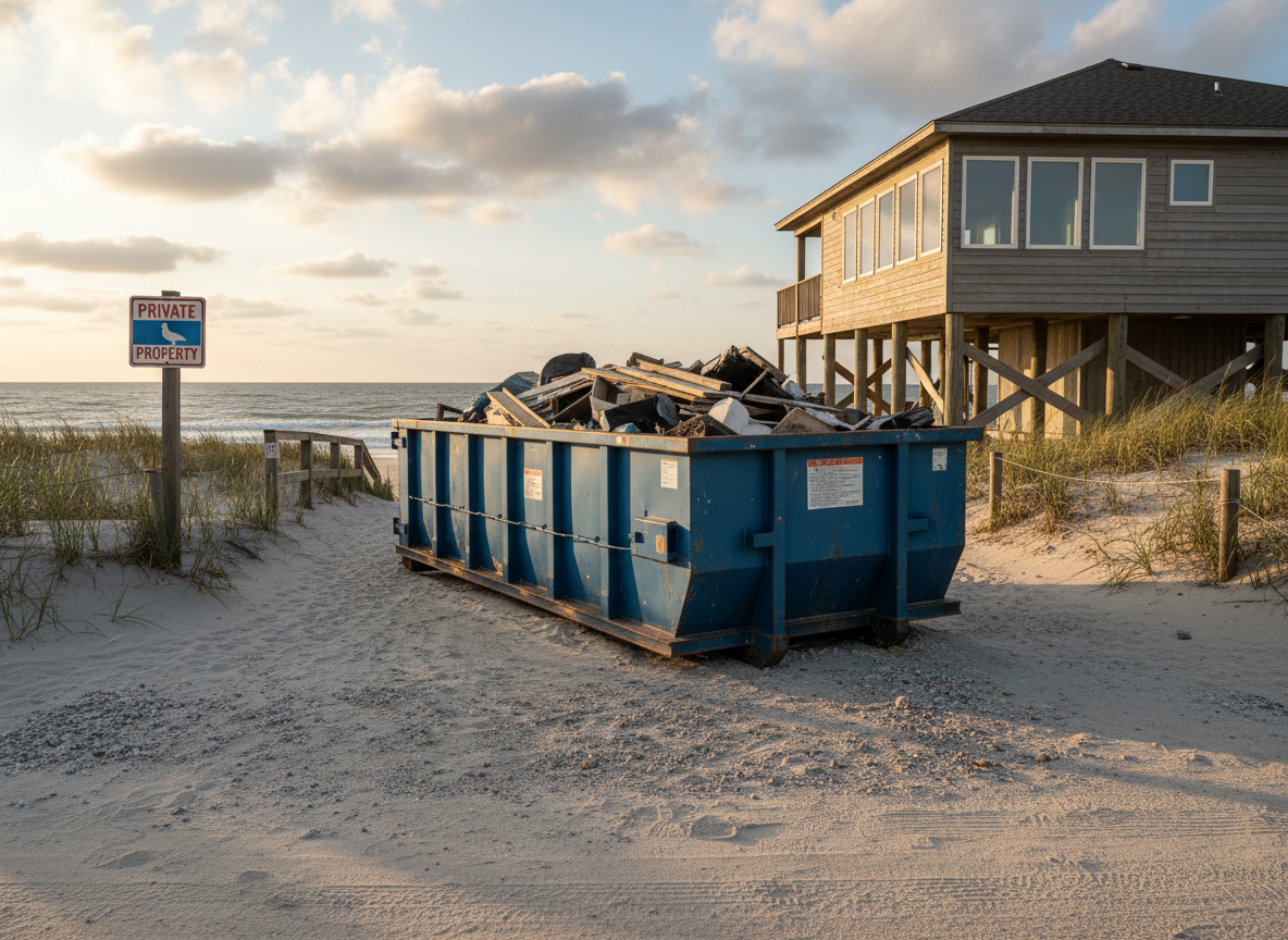 What To Expect When Placing A Dumpster On A Beach-Access Property